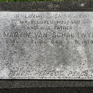 SCHALKWYK Martin, van 1916-1979