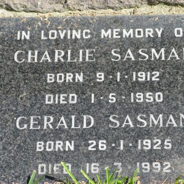 SASMAN Charlie 1912-1950 :: SASMAN Gerald 1925-1992