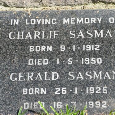SASMAN Charlie 1912-1950 :: SASMAN Gerald 1925-1992