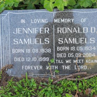SAMUELS Ronald D. 1934-2004 &amp; Jennifer 1938-1999