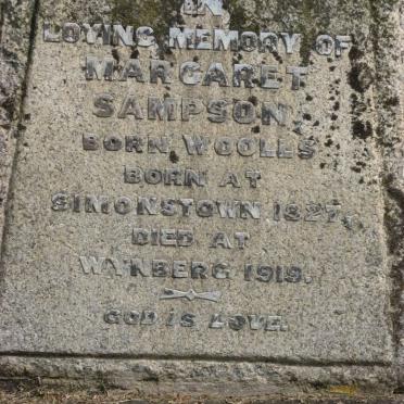SAMPSON Margaret nee WOOLLS 1827-1919