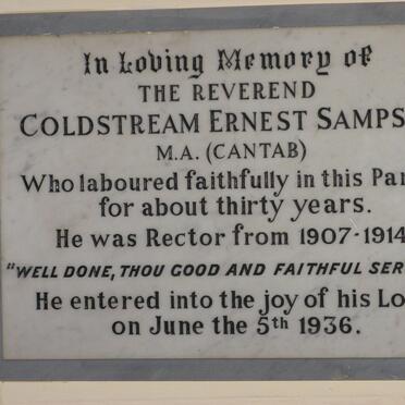 SAMPSON Goldstream Ernest 1870-1936 &amp; Sarah Adamina SILBERBAUER 1867-1937