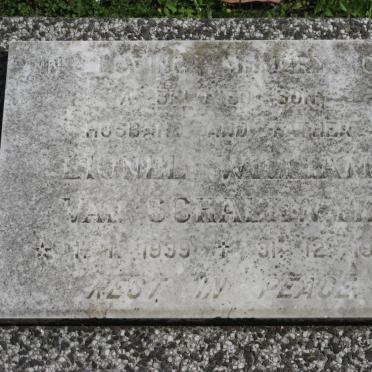 SCHALKWYK Lionel William, van 1939-1980
