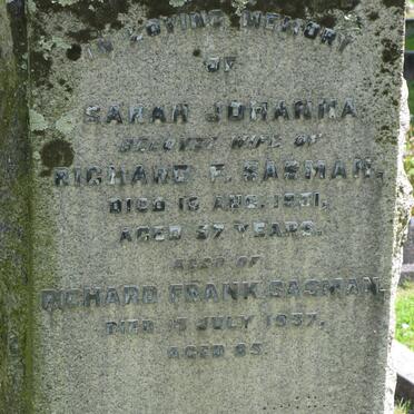 SASMAN Richard Frank -1937 &amp; Sarah Johanna -1931