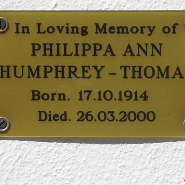 THOMAS Philippa Ann, HUMPHREY 1914-2000