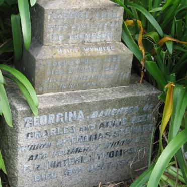 THOMPSON Georgina widow STEWART nee REES -194? :: THOMPSON Florence Annie 1898-1898