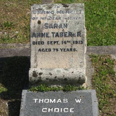 TABERER Sarah Anne -1913 :: CHOICE Thomas W. 1944