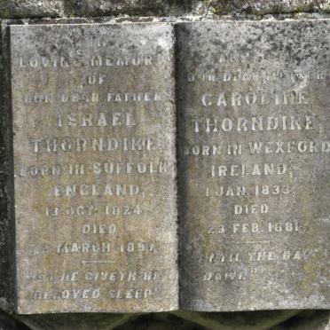 THORNDIKE Israel 1824-1897 &amp; Caroline 1833-1881