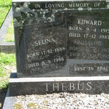THEBUS Selina 1888-1986 :: THEBUS Edward 1919-1987 &amp; Rosaline 1917-1997