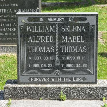 THOMAS William Alfred 1897-1961 &amp; Selena Mabel 1899-1980