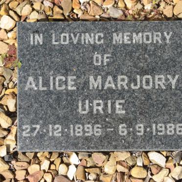 URIE Alice Marjory 1896-1986