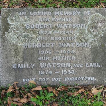 WATSON Robert 1875-1944 &amp; Emily EARL 1874-1953 :: WATSON Herbert 1906-1945
