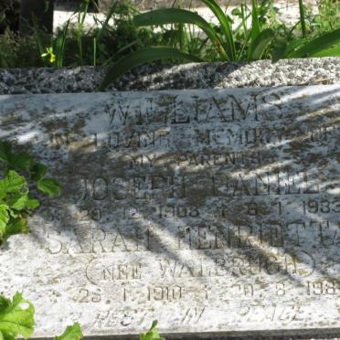 WILLIAMS Joseph Daniel 1903-1933 &amp; Sarah Henrietta WALBRUCH 1910-1984