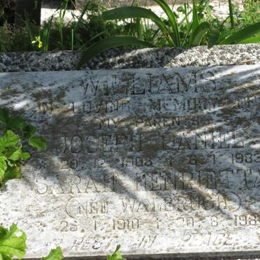 WILLIAMS Joseph Daniel 1903-1933 &amp; Sarah Henrietta WALBRUCH 1910-1984