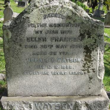 WATSON Horace T. -1958 &amp; Ellen Frances -1950