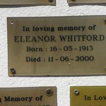 WHITFORD Eleanor 1913-2000