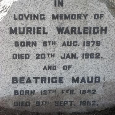 WARLEIGH Muriel 1879-1982 :: ? Beatrice Maud 1882-1962