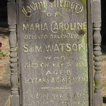 WATSON Maria Caroline -1905