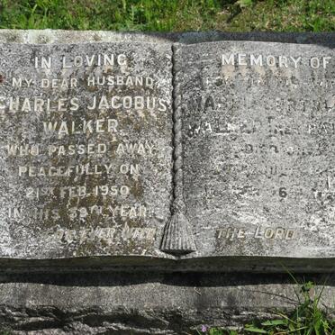 WALKER Charles Jacobus -1950 &amp; Masel Gertrude PALM -1968