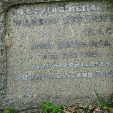 WESTHOFEN Wilhelm 1842-1925 :: WESTHOFEN Brunhilde :: WESTHOFEN Philip