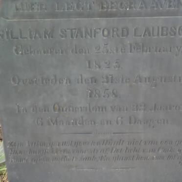 LAUBSCHER William Stanford 1825-1858