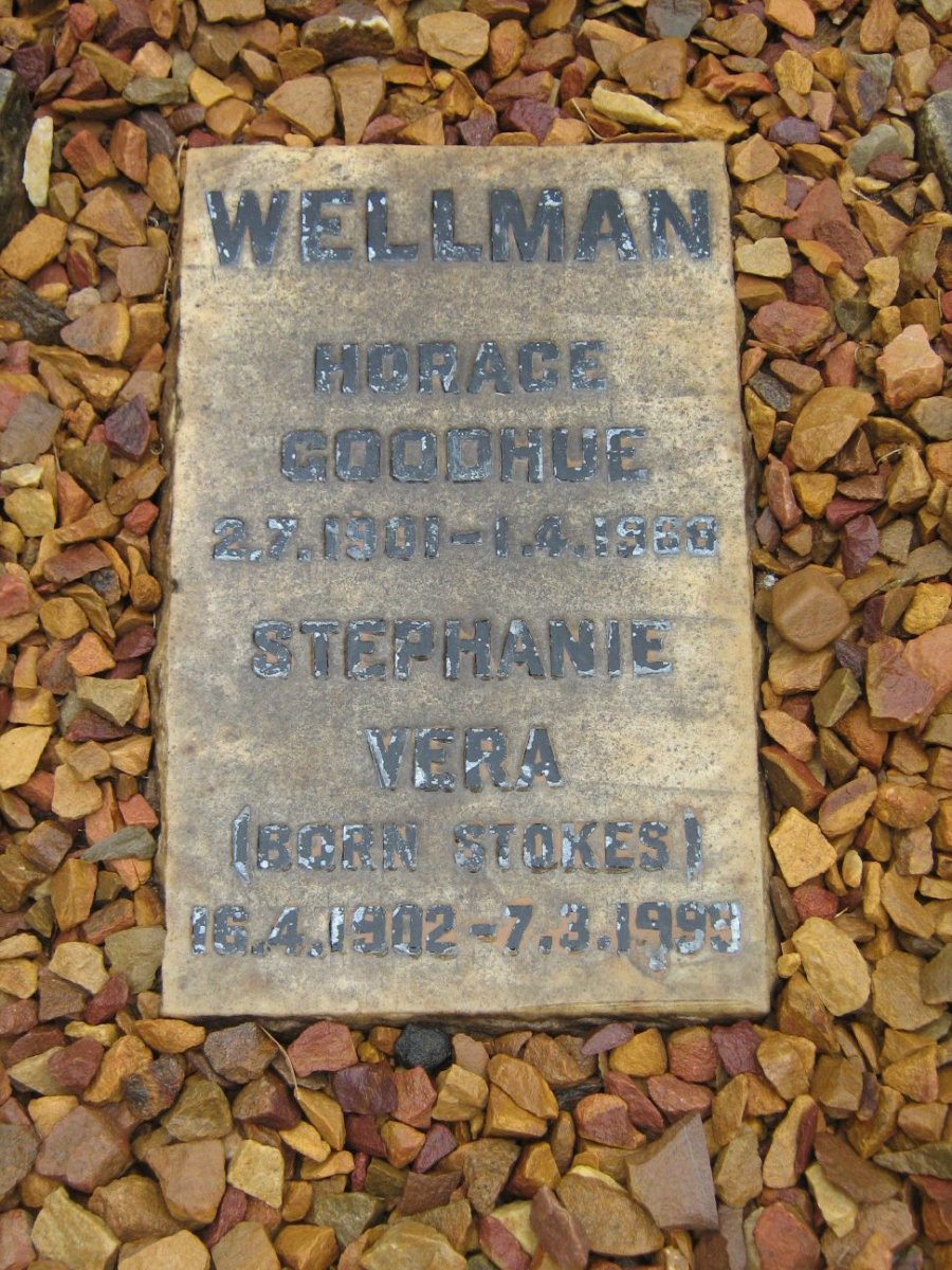 WELLMAN Horace Goodhue 1901-1968 &amp; Stephanie Vera STOKES 1902-1999