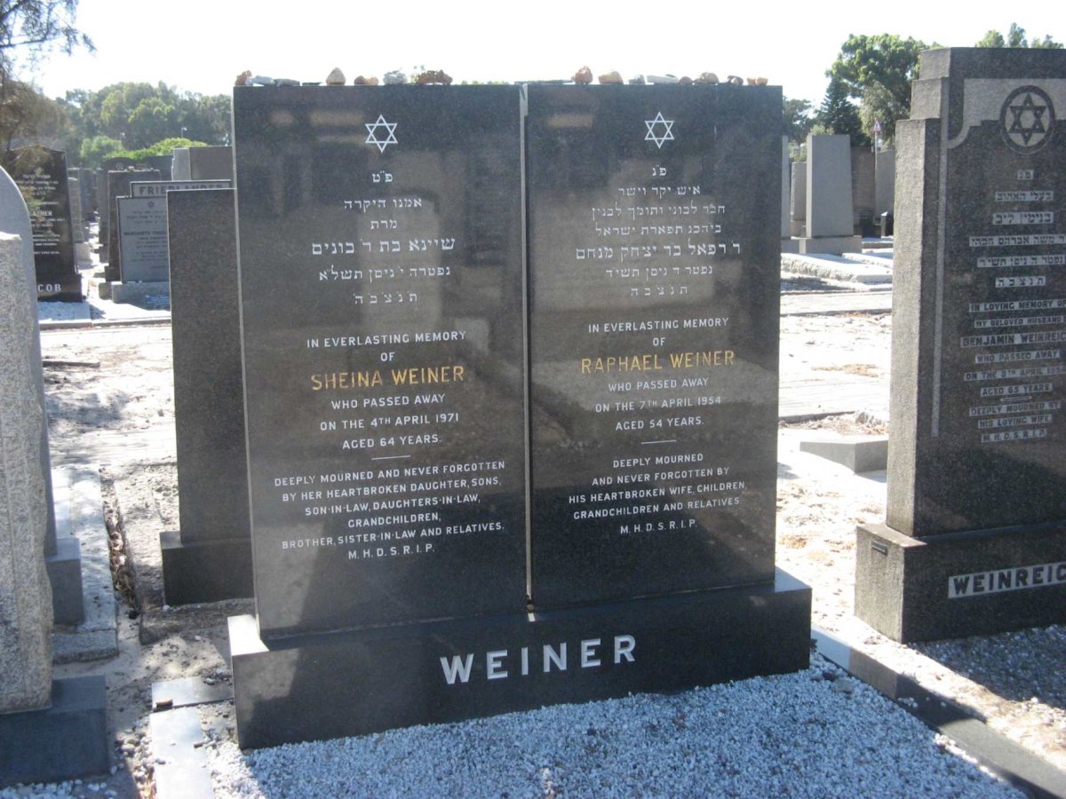 WEINER Raphael -1954 &amp; Sheina -1971