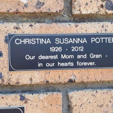 POTTER Christina Susanna 1926-2012