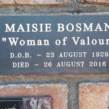 BOSMAN Maisie 1929-2016