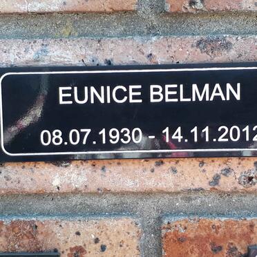 BELMAN Eunice 1930-2012