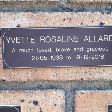 ALLARDYCE Yvette Rosaline 1938-2018