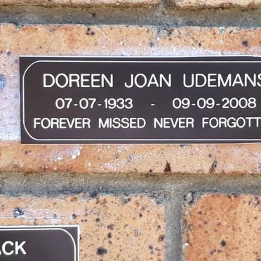 UDEMANS Doreen Joan 1933-2008