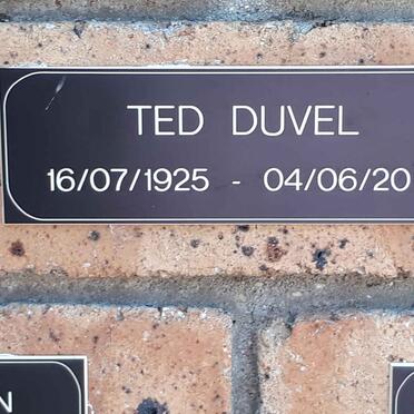 DUVEL Ted 1925-2017