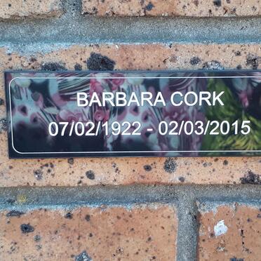 CORK Barbara 1922-2015