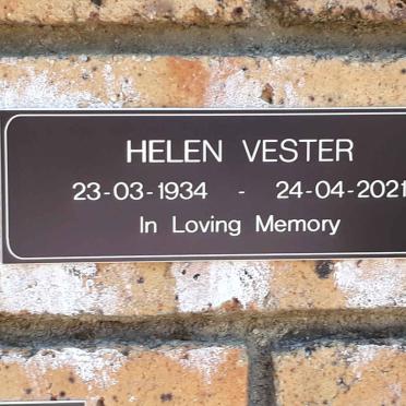 VESTER Helen 1934-2021