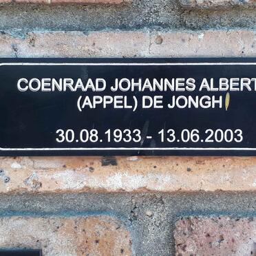 JONGH Coenraad Johannes Albertyn, de 1933-2003