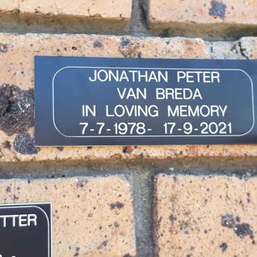 BREDA Jonathan Peter, van 1978-2021