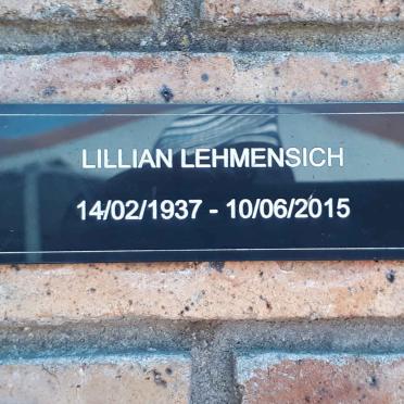 LEHMENSICH Lillian 1937-2015