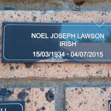 IRISH Noel Joseph Lawson 1934-2015