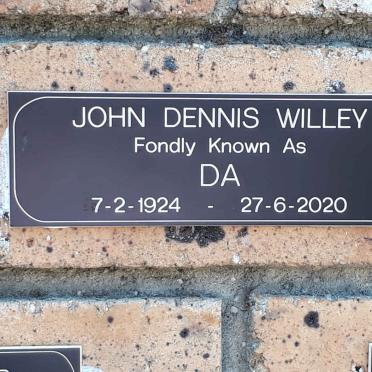 WILLEY John Dennis 1924-2020