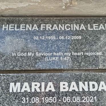LEAR Helena Francina 1935-2009