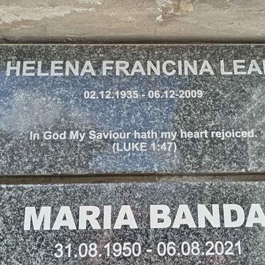 LEAR Helena Francina 1935-2009