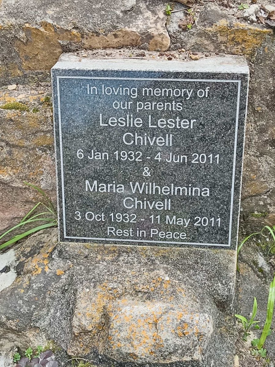 CHIVELL Leslie Lester 1932-2011 &amp; Maria Wilhelmina 1932-2011