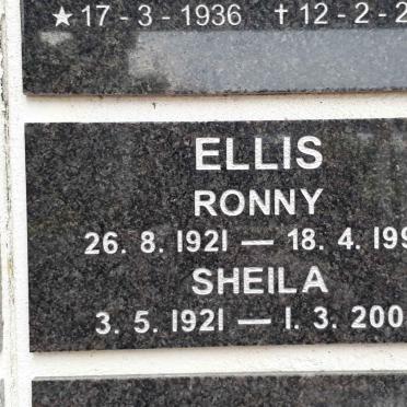 ELLIS Ronny 1921-1997 &amp; Sheila 1921-2003