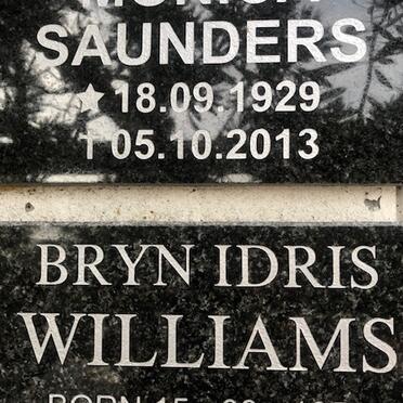 SAUNDERS Monica 1929-2013 :: WILLIAMS Bryn Idris 1951-2011