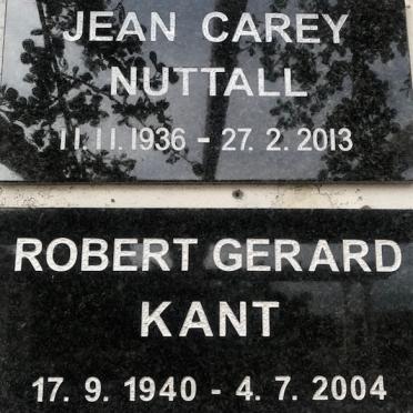 NUTTALL Jean Carey 1936-2013 :: KANT Robert Gerard 1940-2004
