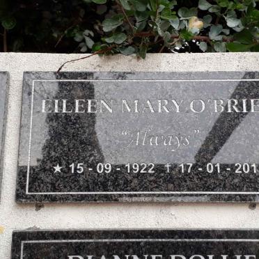 O'BRIEN Eileen Mary 1922-2015