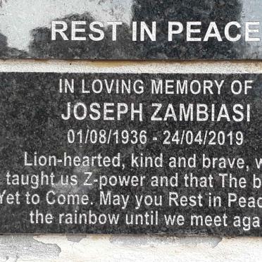 ZAMBIASI Joseph 1936-2019