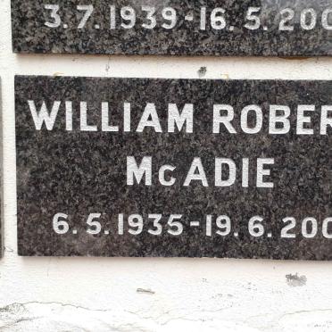 McADIE William Robert 1935-2001