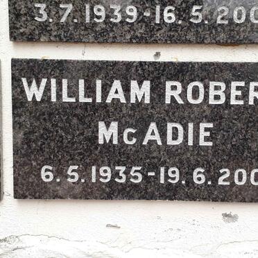 McADIE William Robert 1935-2001